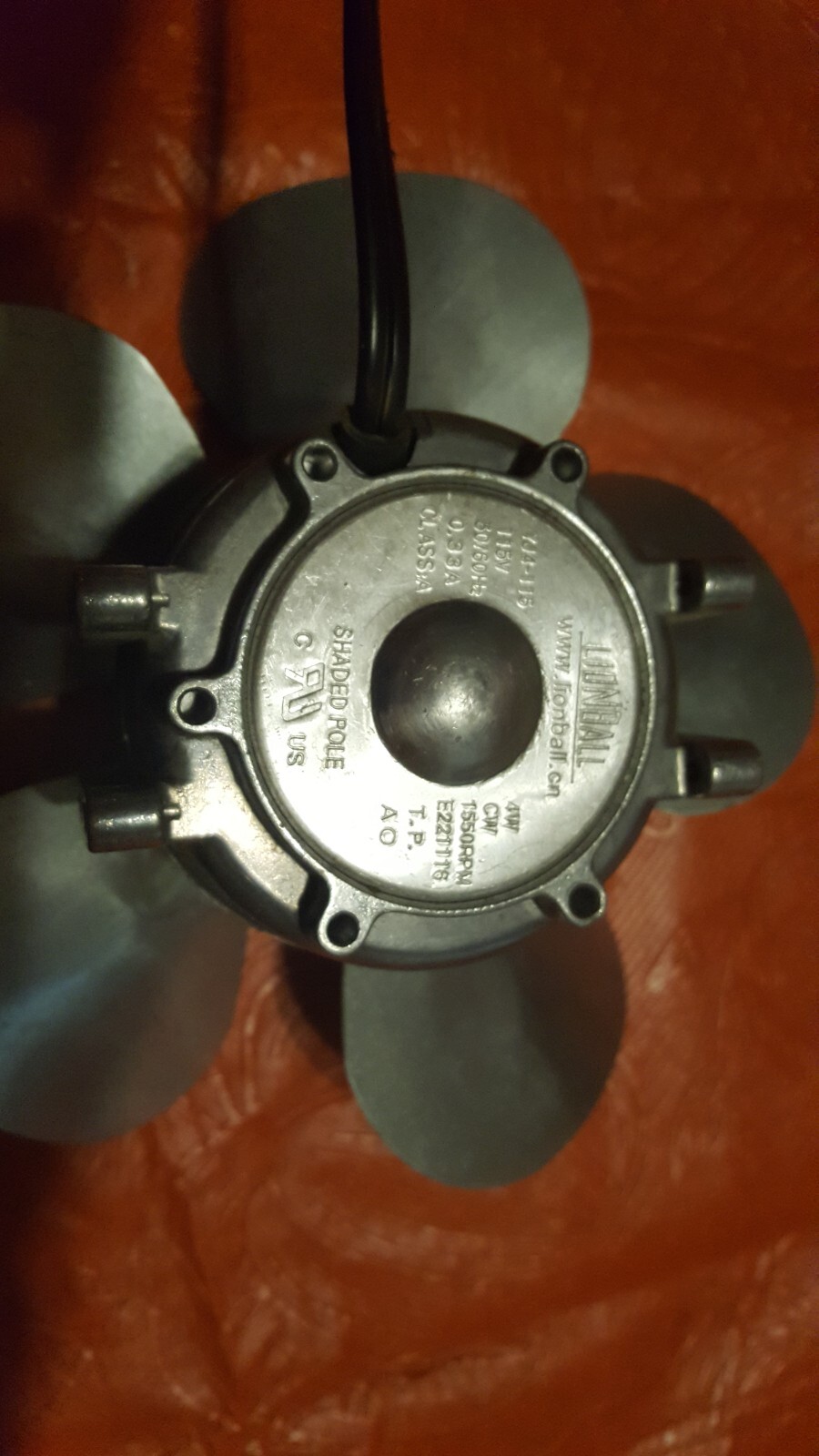 LIONBALL YJ4-115 FAN MOTOR 115V 50/60HZ 0.33A