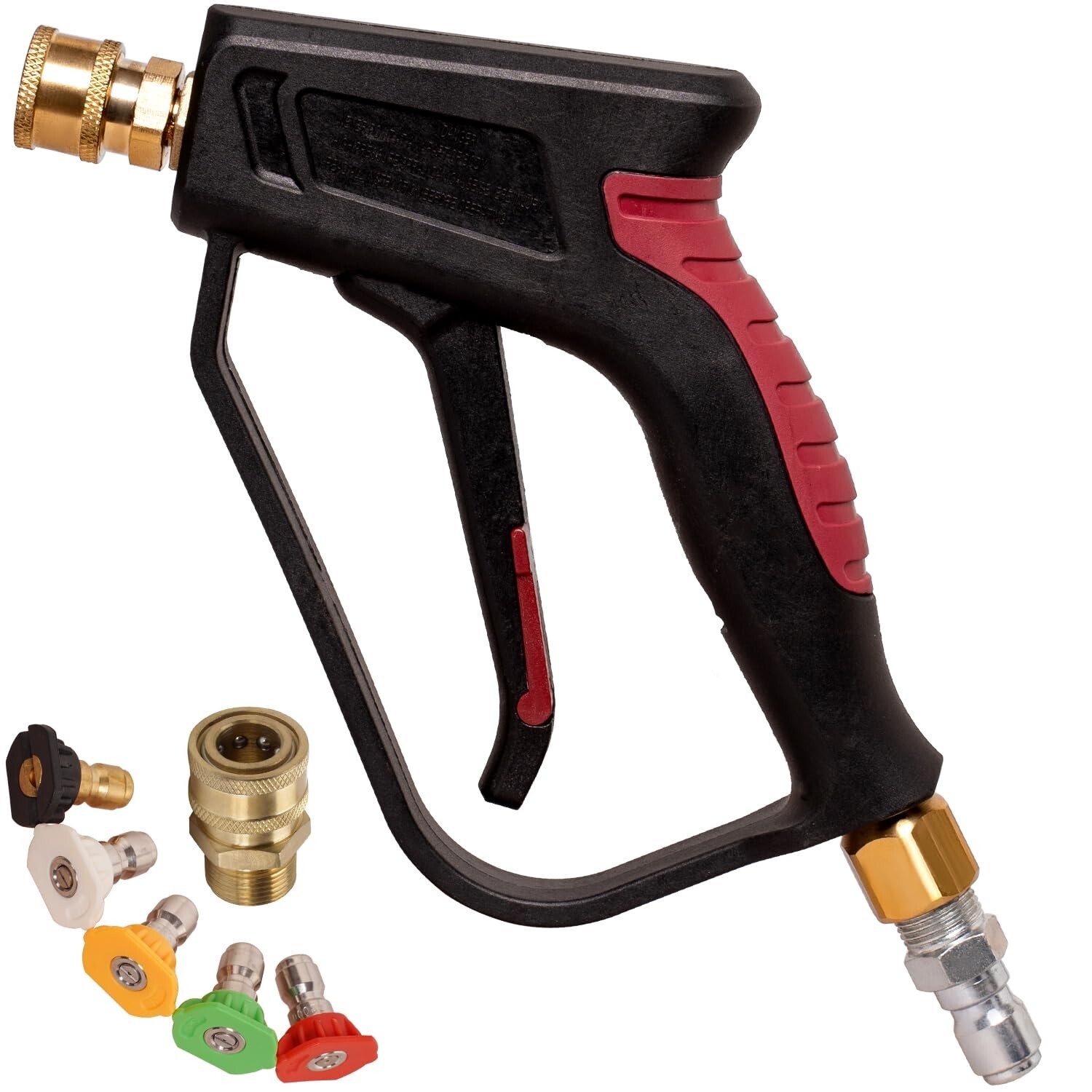 Short Pressure Washer Gun with Swivel - 3/8" Inlet & 1/4" Outlet Quick Connec...