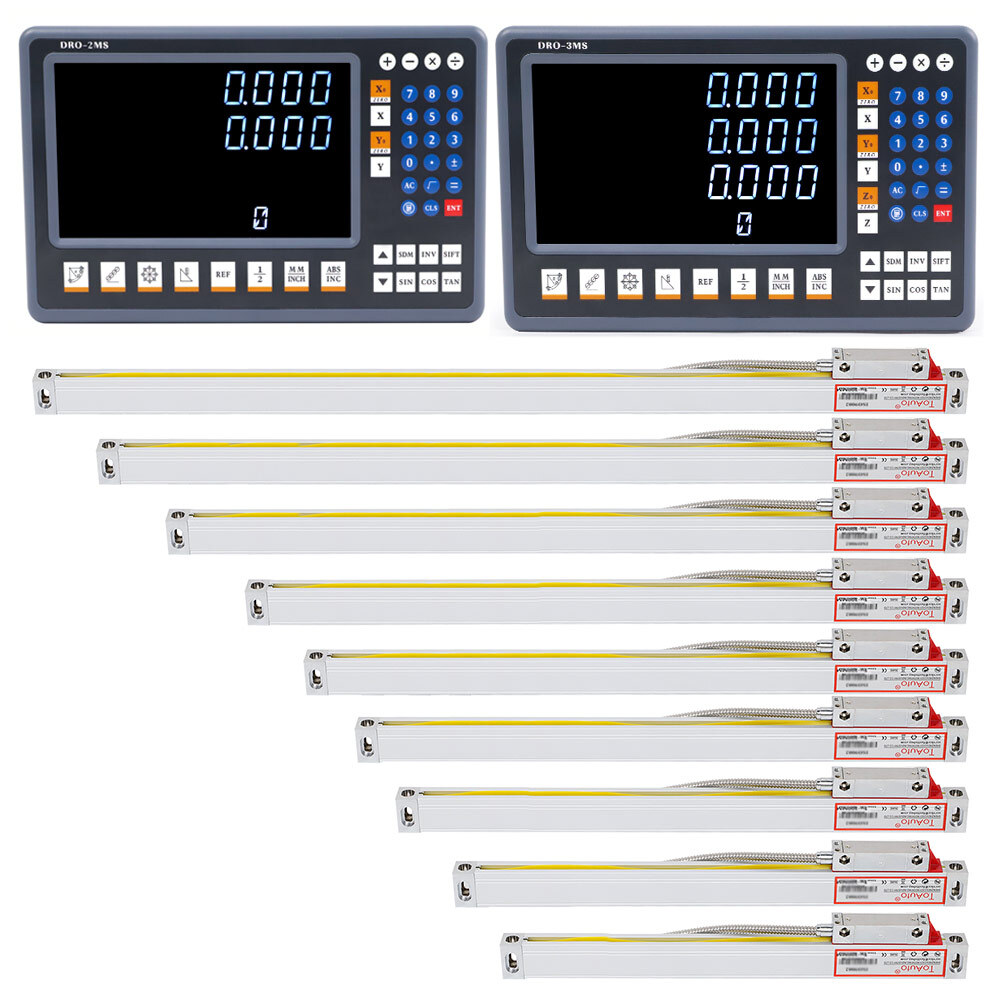 2 Axis 3 Axis Digital Readout 8'' LED Screen DRO TTL Glass Linear Optical Scale