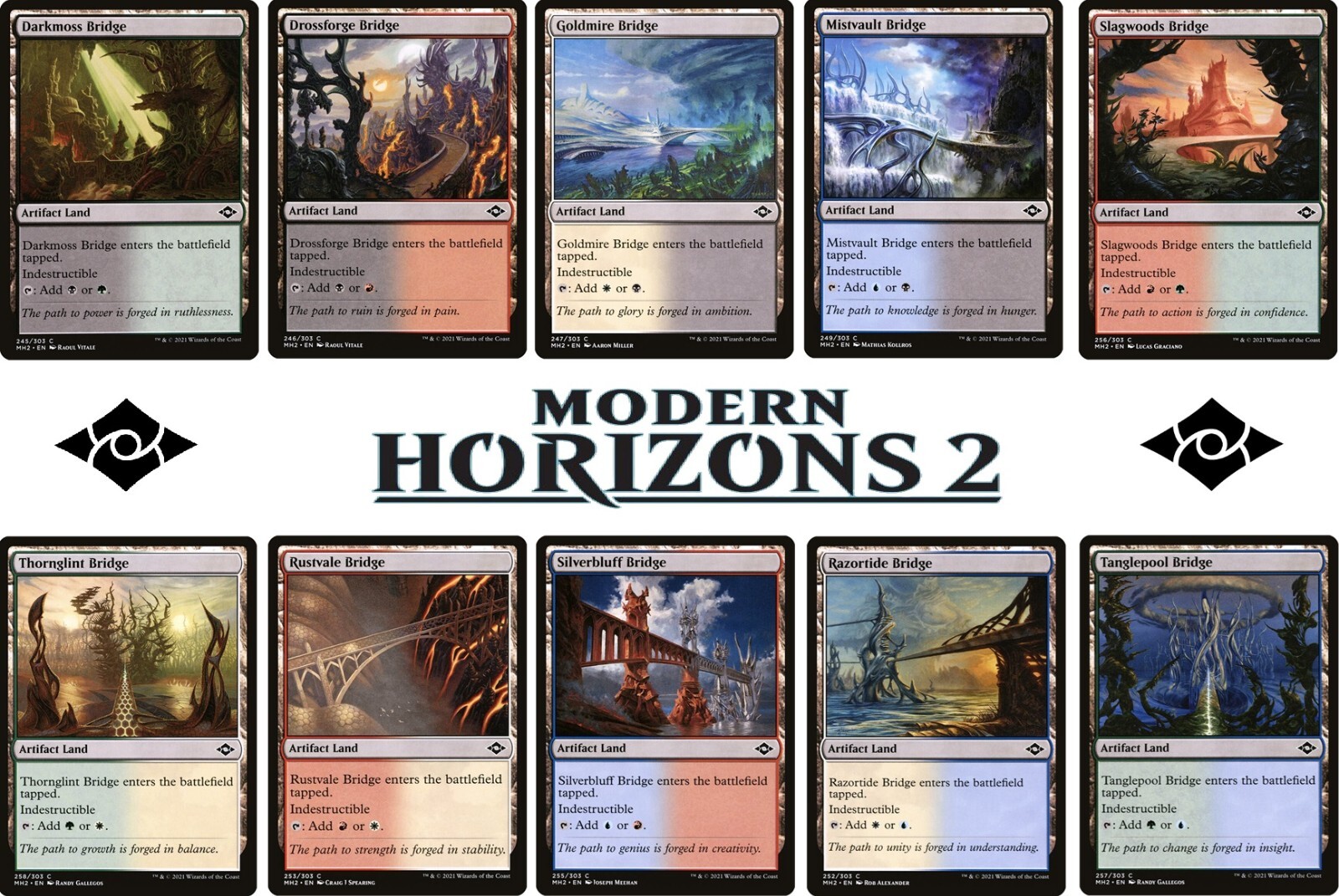 MTG Modern Horizons 2 MH2 - Artifact Land Bridges (Indestructible) NM [SELECT]