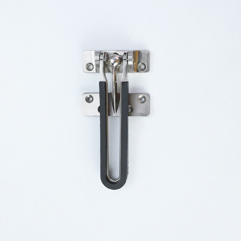 1Pcs Zinc Alloy Door Anti-theft Security Thickened Buckle Lock Silver Tone