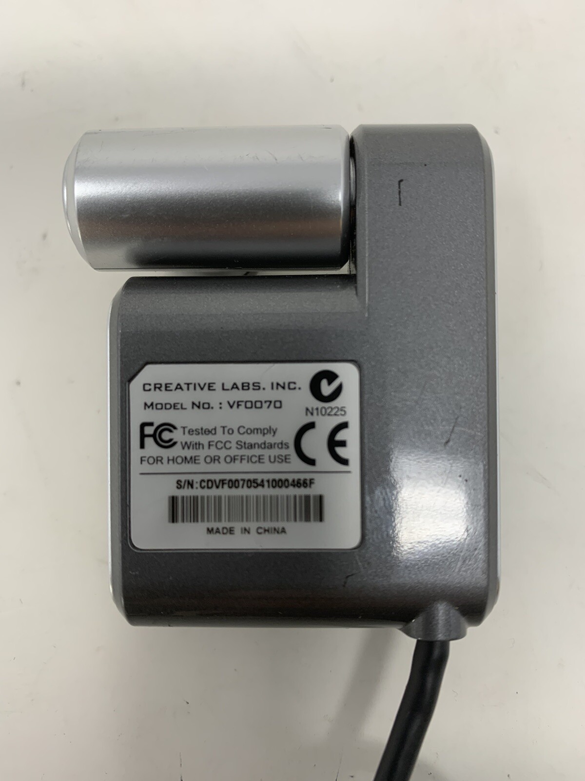 Creative Labs USB Webcam Model VF0070