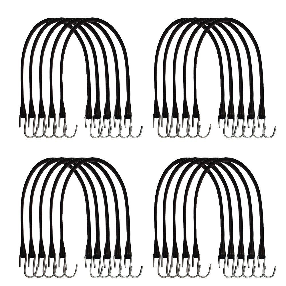 20 21" Natural Rubber Tarp Strap Bungee Tie Down Truck Trailer Tire Chain Tie