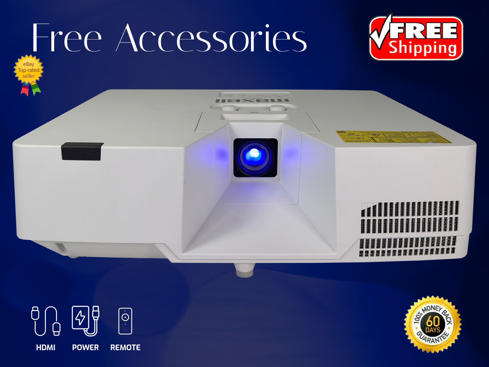 Maxell MP-WX5603 Laser 3LCD Projector 6000 Lumens WXGA 16W Speaker 2160p w/Kit ⭐
