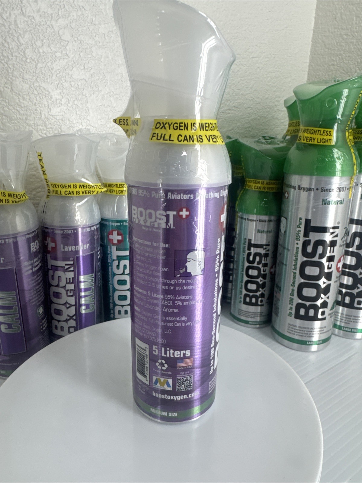 Boost Oxygen Energy Calm Lavender 5 Liter Canister Respiratory