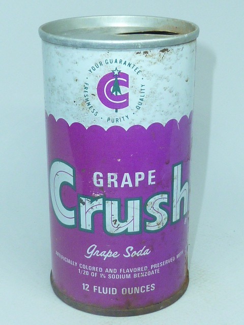 Empty Top Opened 12oz Grape Crush Soda Tab-Top