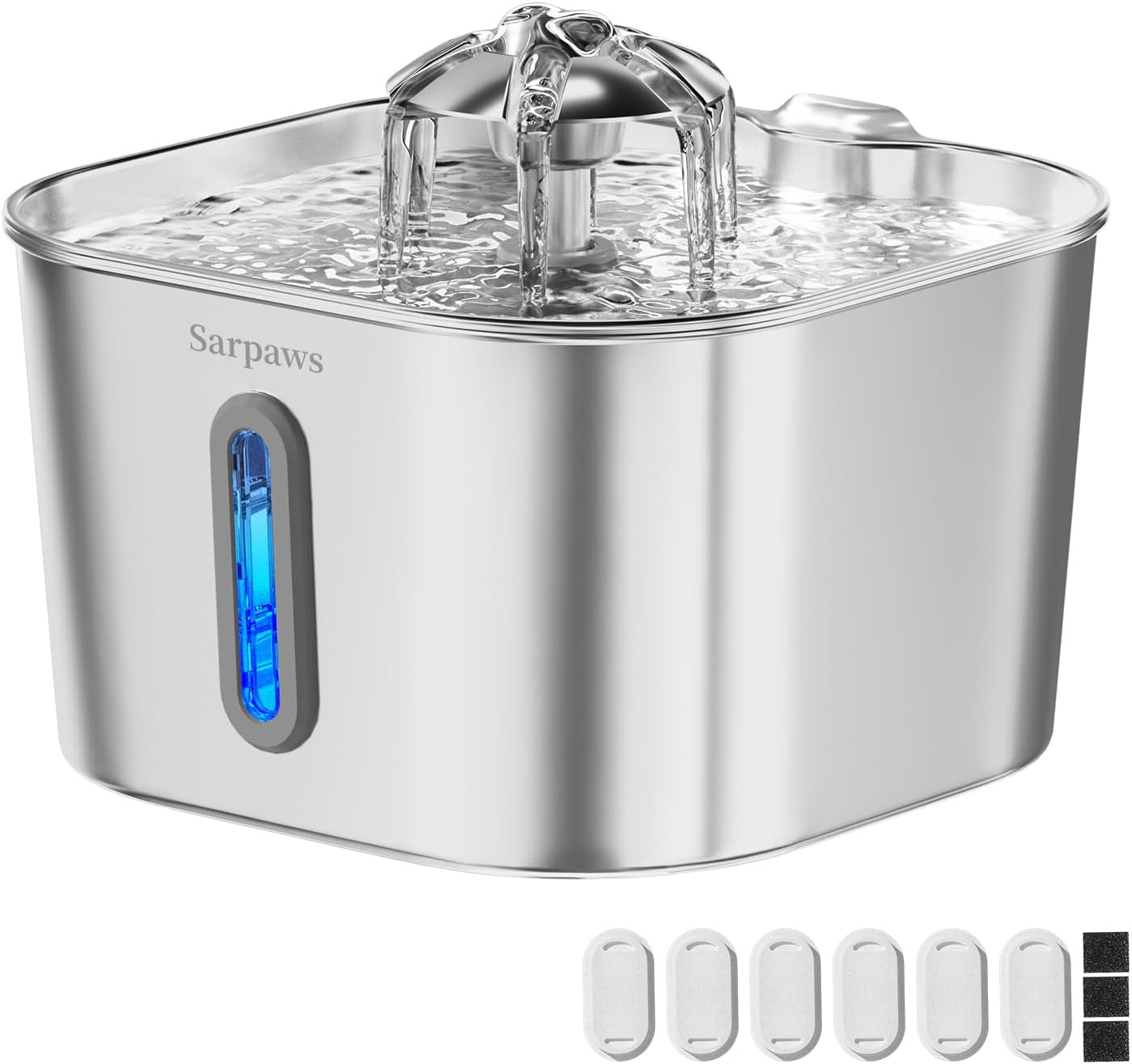 Cat Water Fountain Stainless Steel：74Oz/2.2L Water Fountains for Cats Indoor, Ca