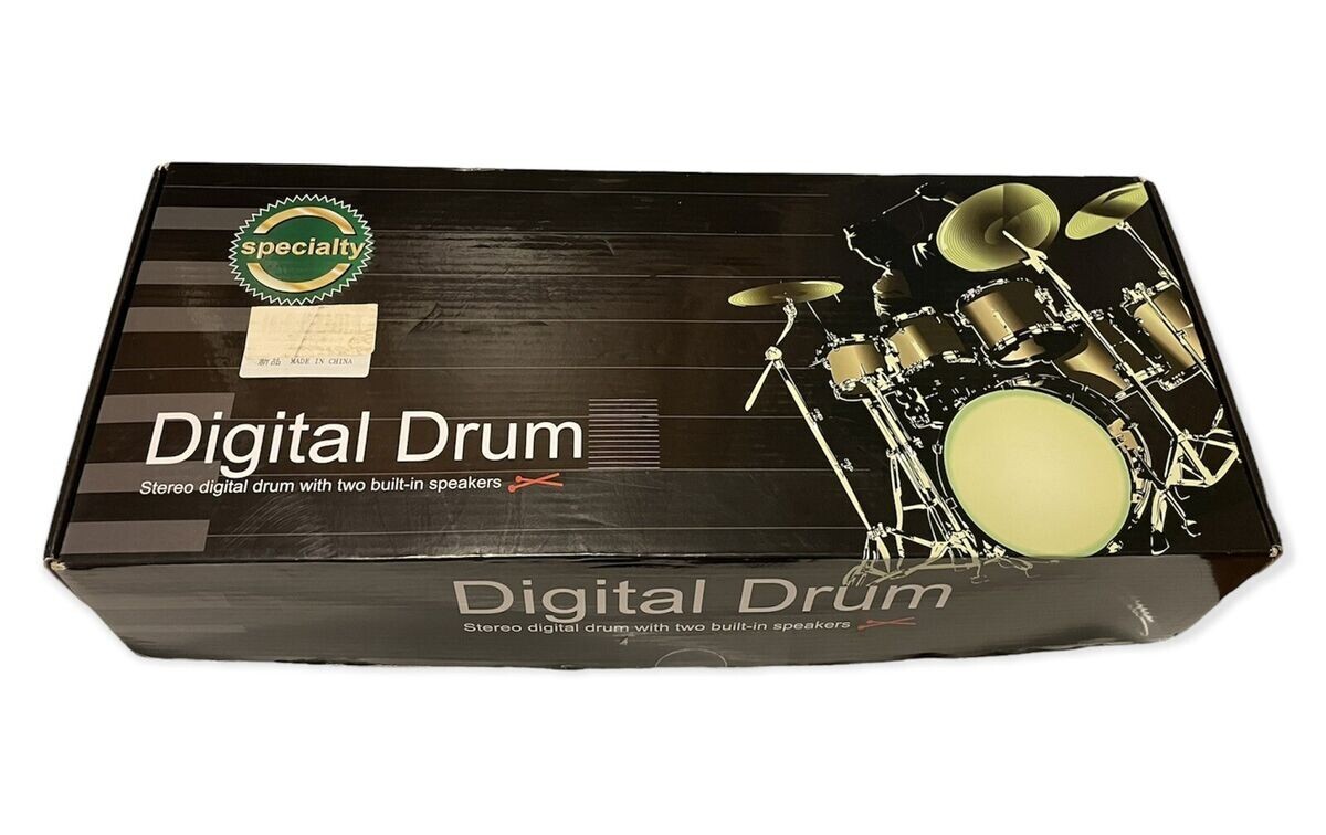 Specialty Digital Drum Set w/ Built-in Speakers 2 Pedal Controller