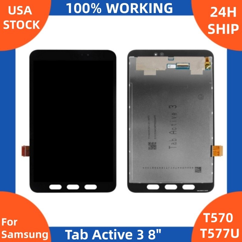 100% For Samsung Tab Active 3 8" SM-T577U/DS SM-T570 LCD Touch Screen Digitizer