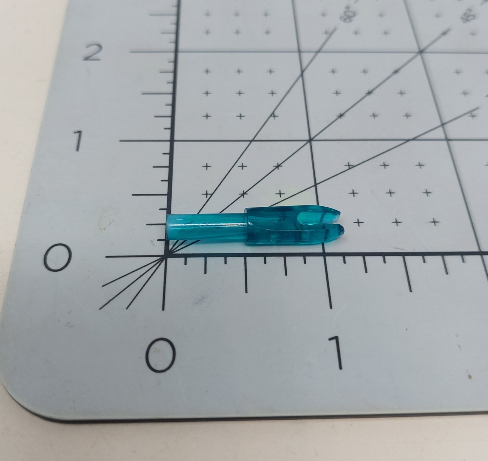 50 Count Bohning G 4mm Arrow F Nocks: Micro. 166": Clear Teal Blue NOS