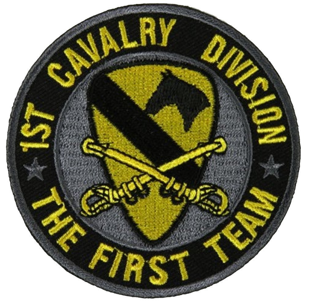 US ARMY 1ST CAV DIV FIRST TEAM CAVALRY DIVISION PATCH VETERAN FORT HOOD HORSE