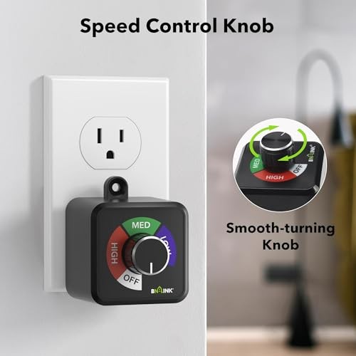 Variable Fan Speed Controller, Plug-in Electric 3 Speed Regulator Adjuster