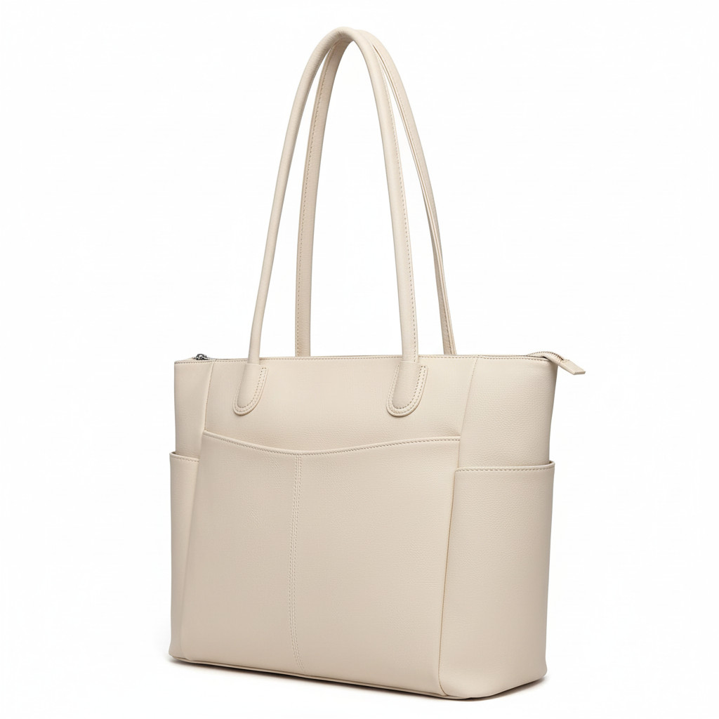 Large Tote Bag for Women Work - 23L Vegan Leather Womens Tote Purse with Zipper