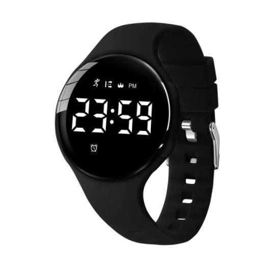 Kids Watch, Digital Watch for Boys Girls, Sport Watch with Fitness 14-Black-A