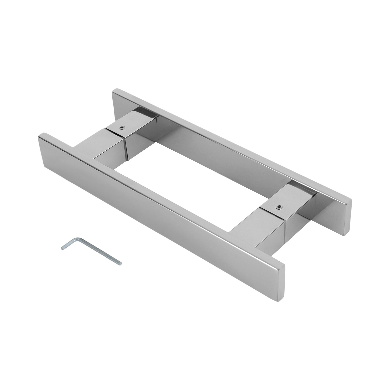 Silver Stainless Steel Pull Handles H-shaped Door Pull Handle For Glass Door