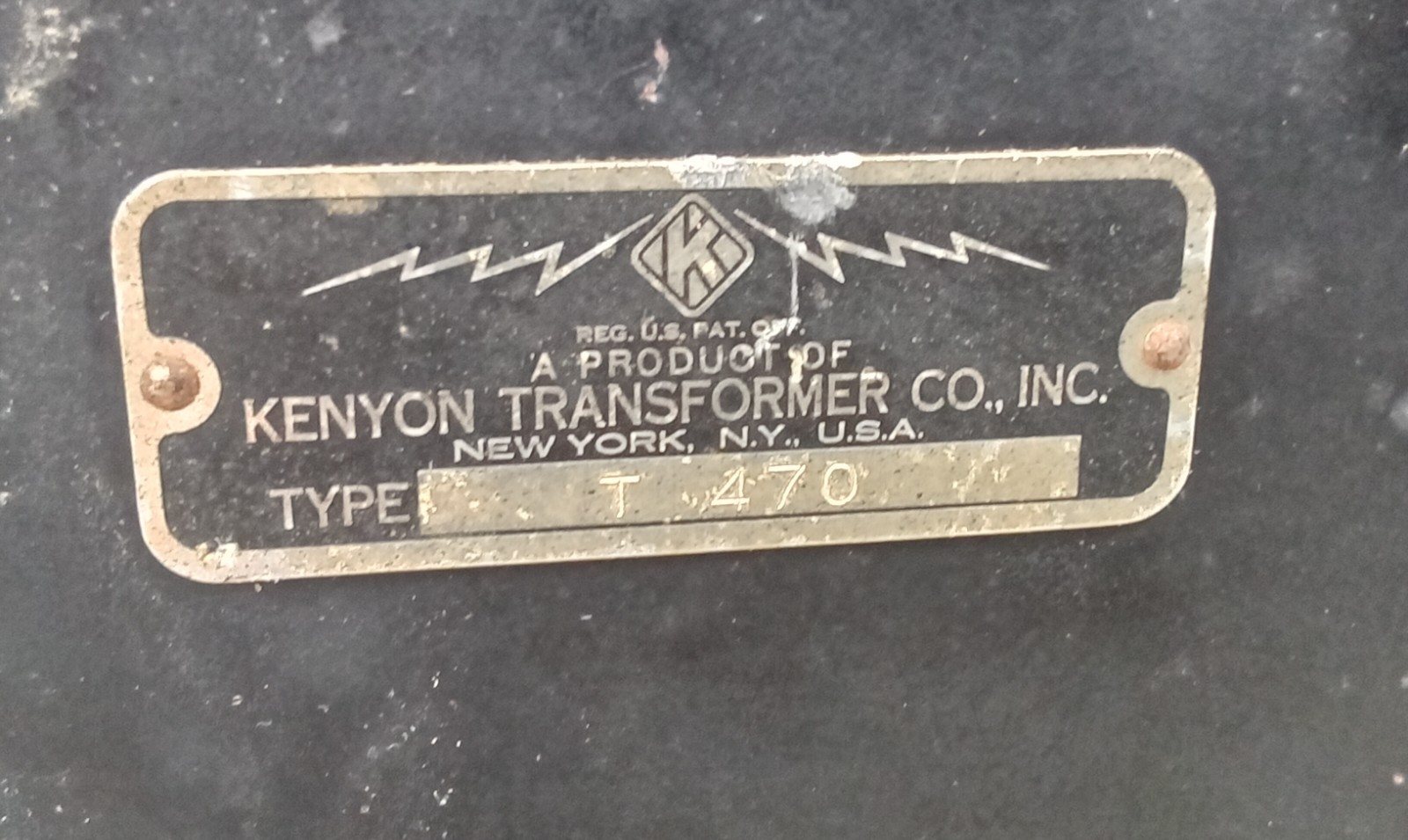 KENYON T-470 MODULATION OUTPUT TRANSFORMER 203A - 150T - TUBES