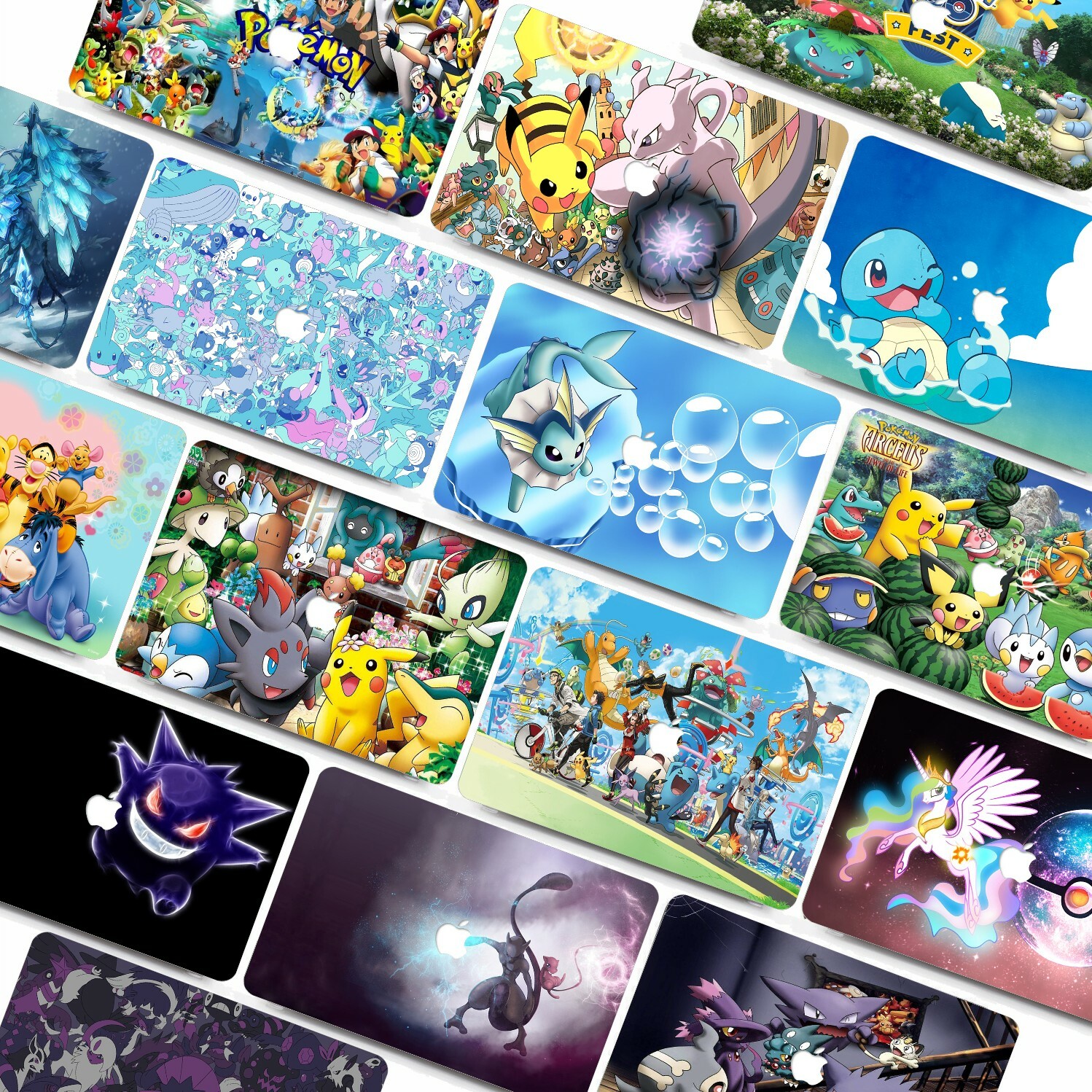 Pokemon GO Cartoon Rubberized Hard Case Cover Fr New Macbook Air Pro 13"14"15"16