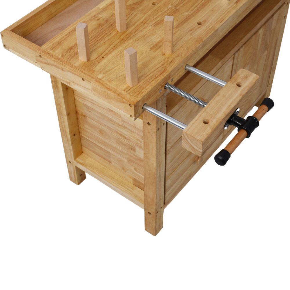 Wooden Workbench for Garage Workshop and Home - Wood Workbench