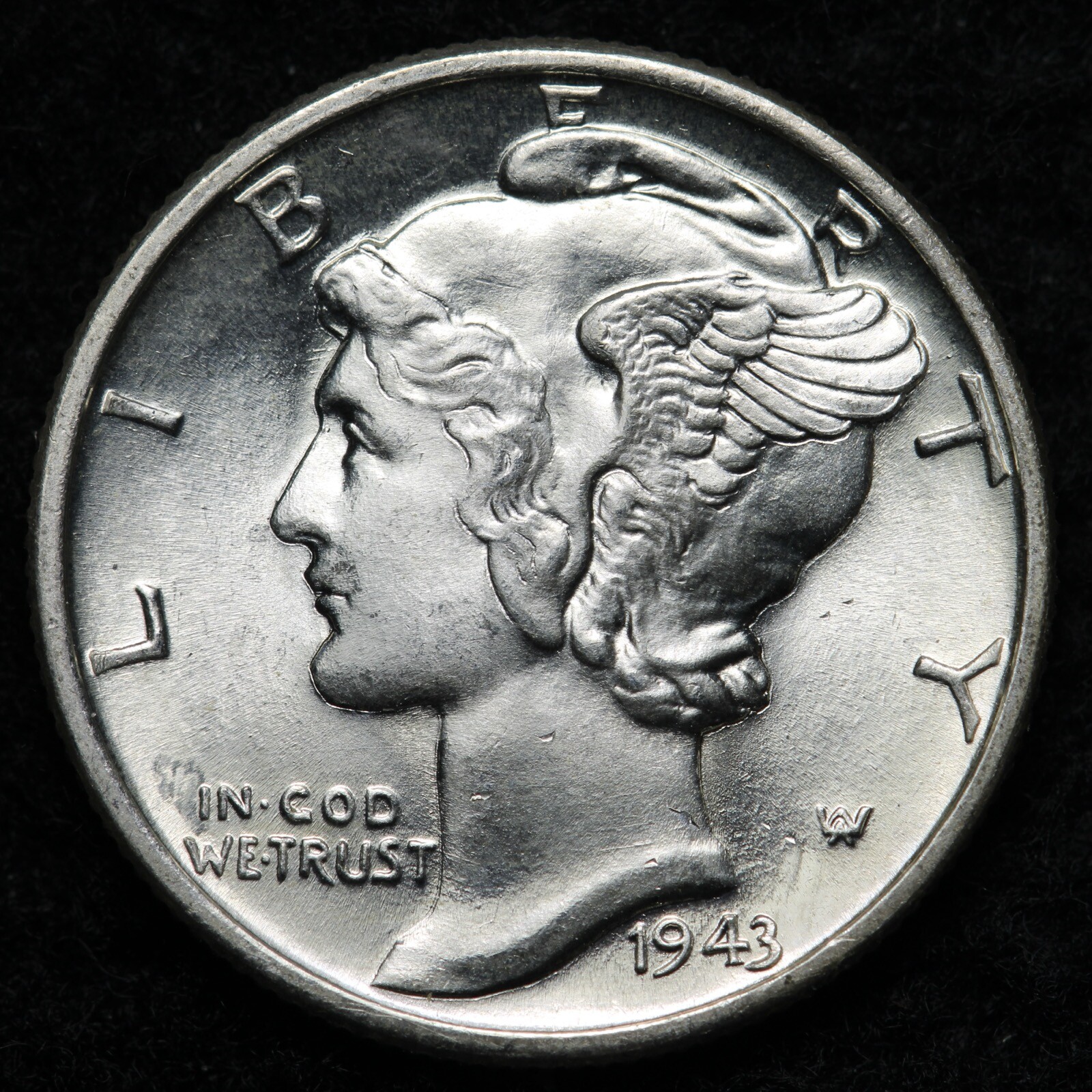 1943 Mercury Silver Dime BU *UNCIRCULATED* MS E356 DRH