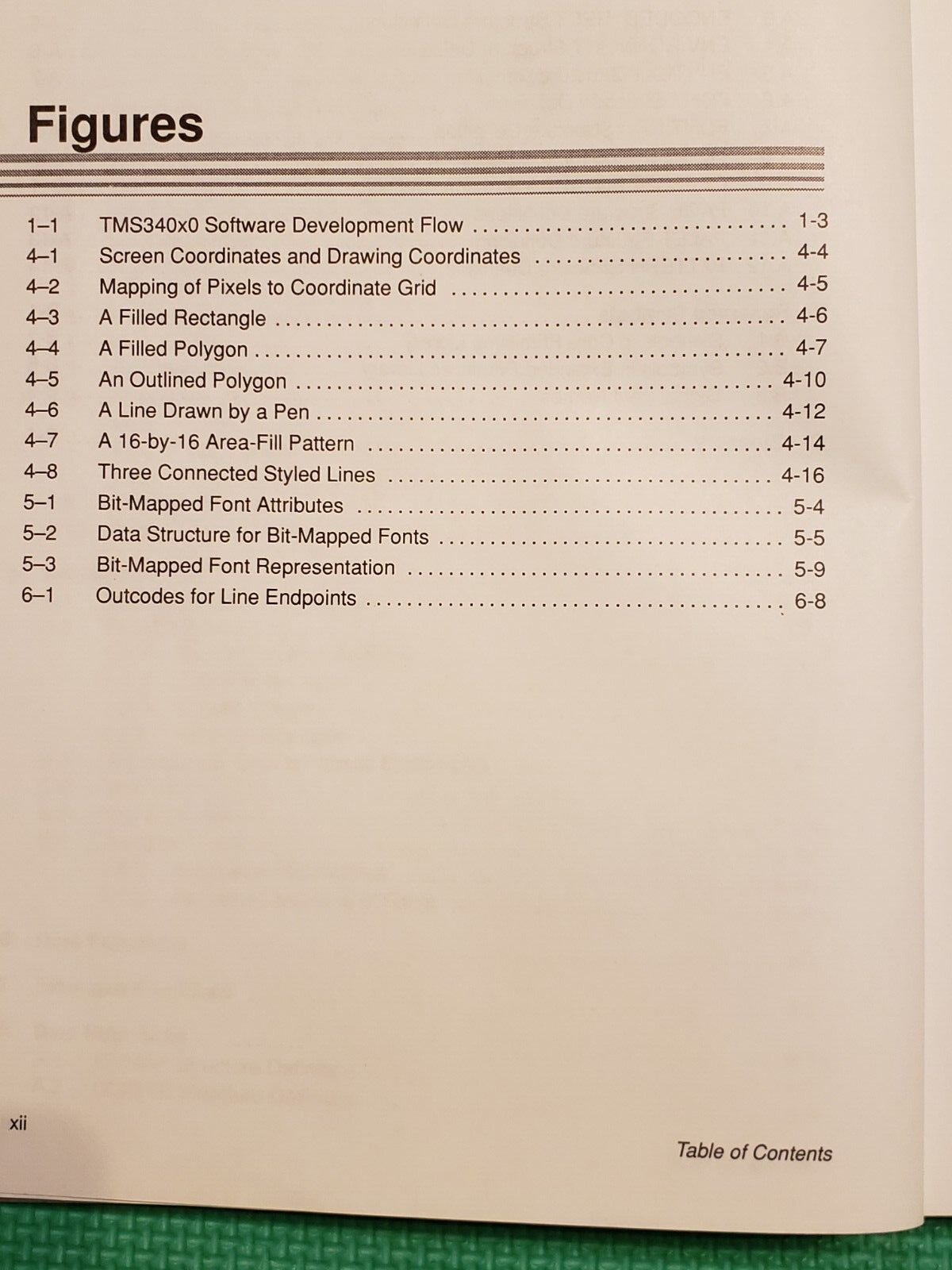 Texas Instrument TMS340 FAMILY GRAPHICS LIBRARY Users Guide - 1990