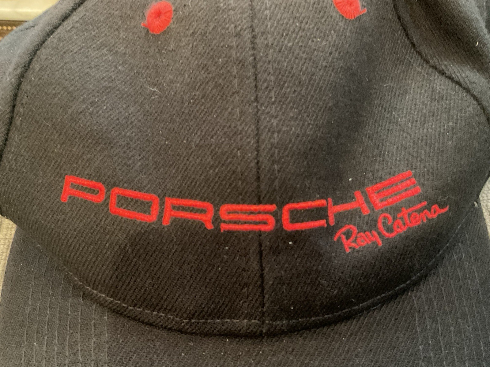 PORSCHE DESIGN LOGO CAP DRIVER'S SELECTION FULL COLOR BRIGHT RED & BLACK( READ )