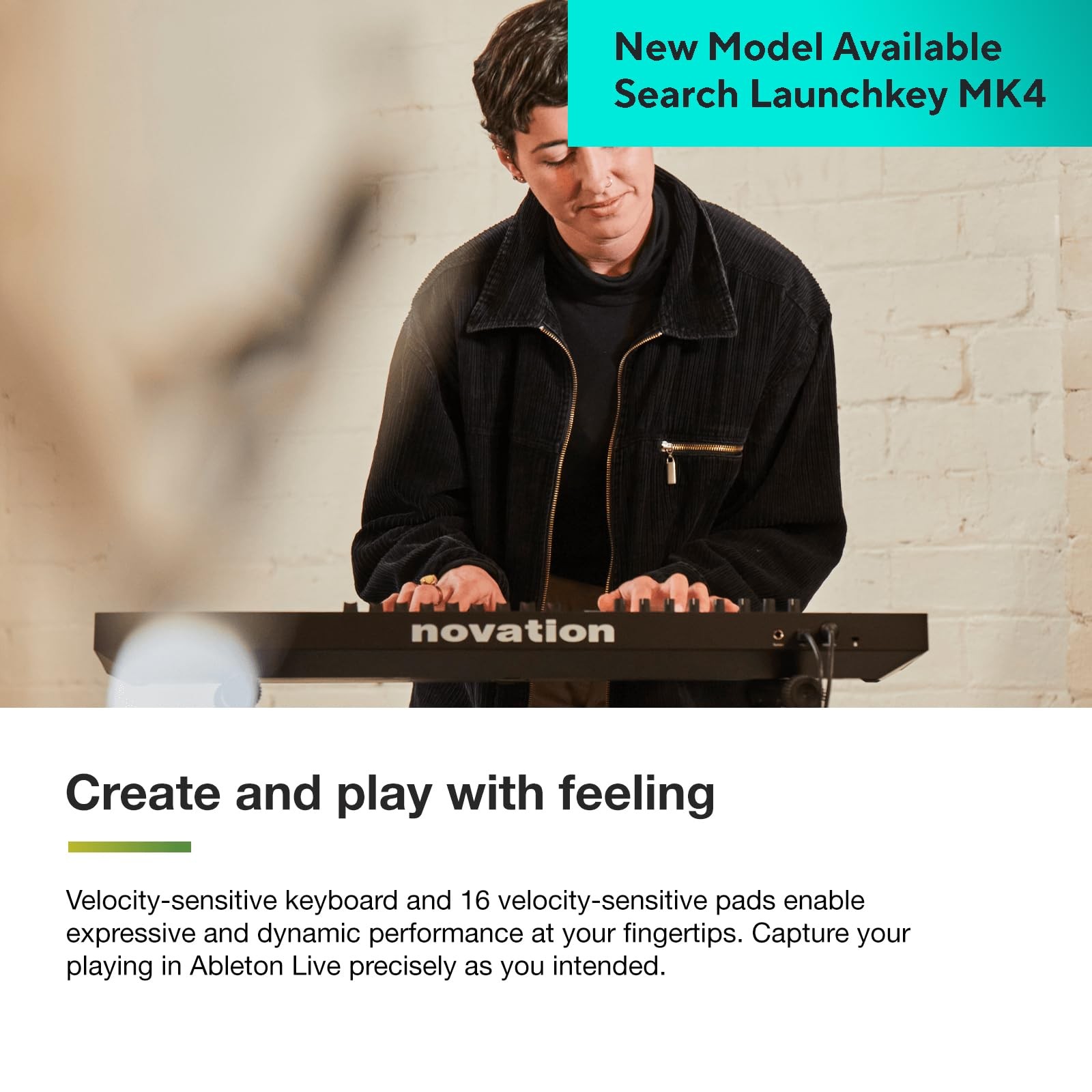 Novation Launchkey 37 [MK3] MIDI Keyboard Controller - 37 Keys, Black
