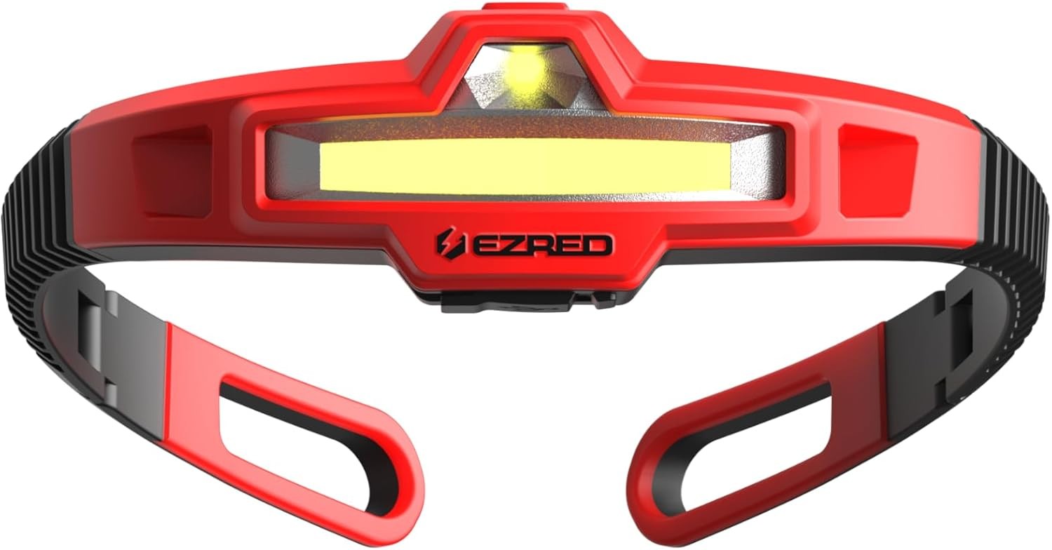 EZRED EZNP45HL 2-in-1 Folding Headlight, USB Rechargeable, 450 Lumen, Red