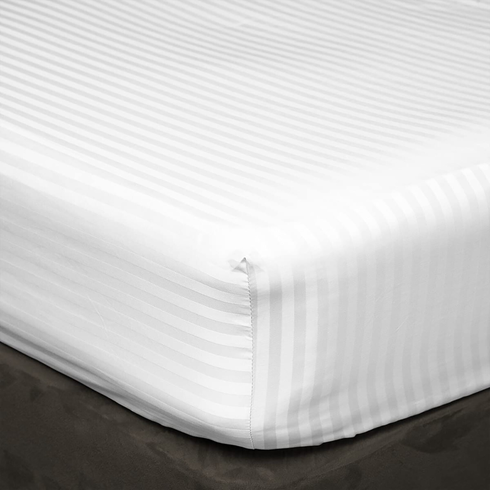 1000-1200 THREAD COUNT EGYPTIAN COTTON 1 PC FITTED SHEET STRIPE COLORS US FULL