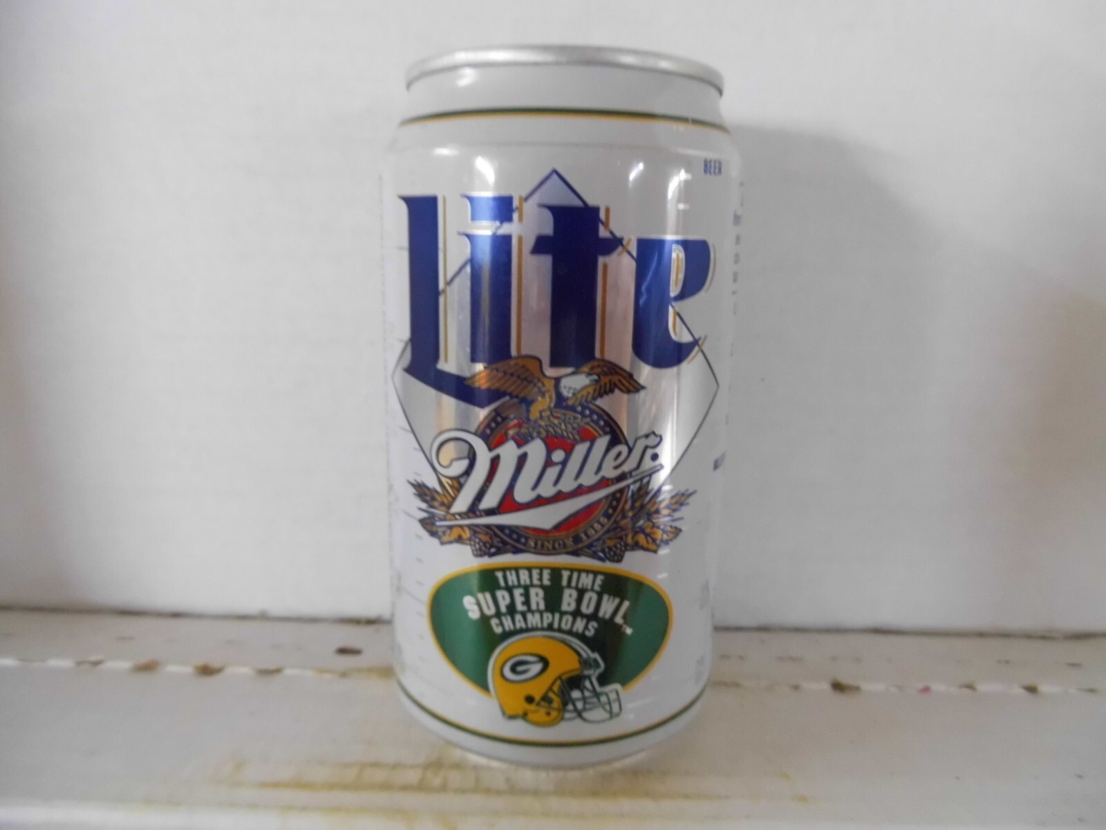 MILLER LITE "THREE TIMES SUPERBOWL CHAMPION GREEN BAY PACKERS" BEER CAN