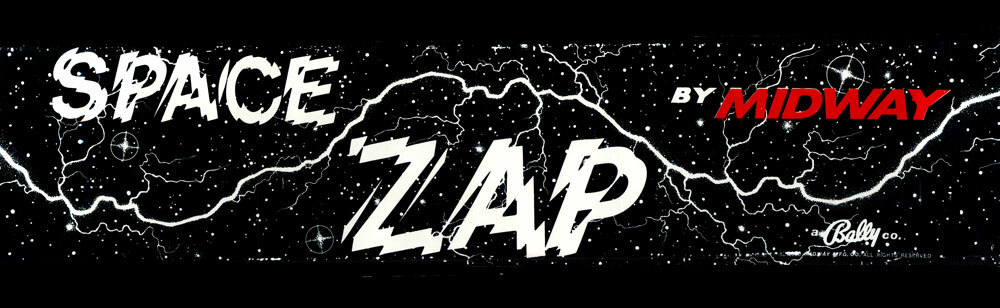 Space Zap Arcade Marquee 26" x 8"