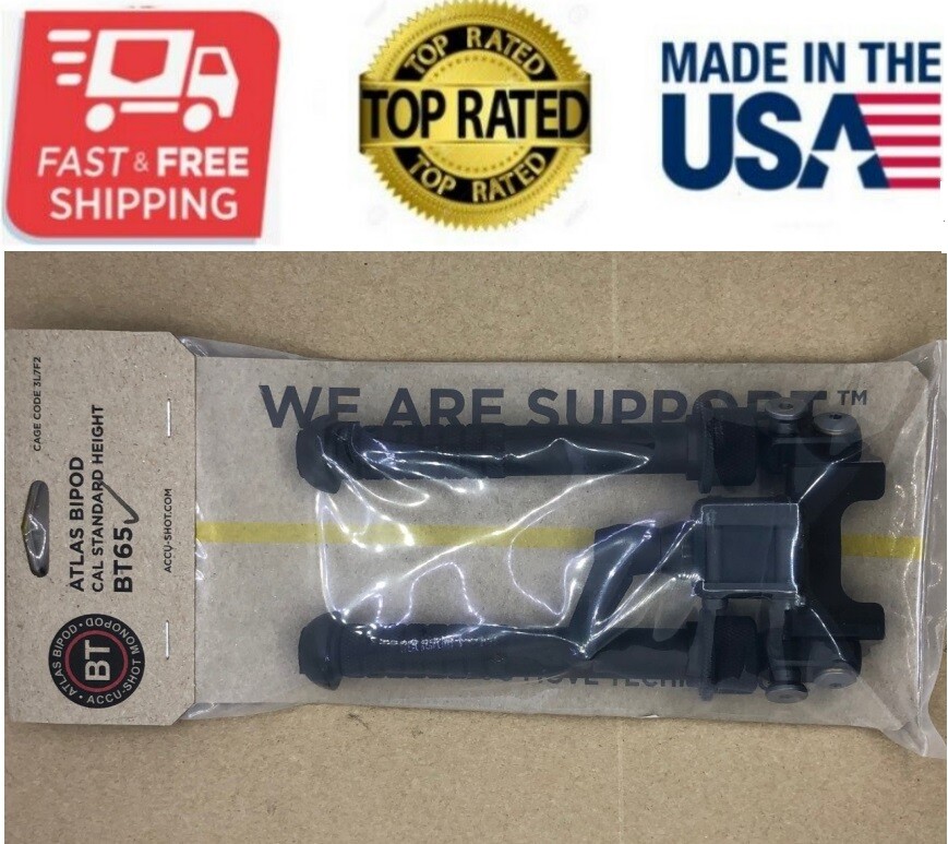 BT Industries Accu-Shot BT65 Gen 2 CAL Atlas Bipod w/ Two Screw Picatinny Clamp