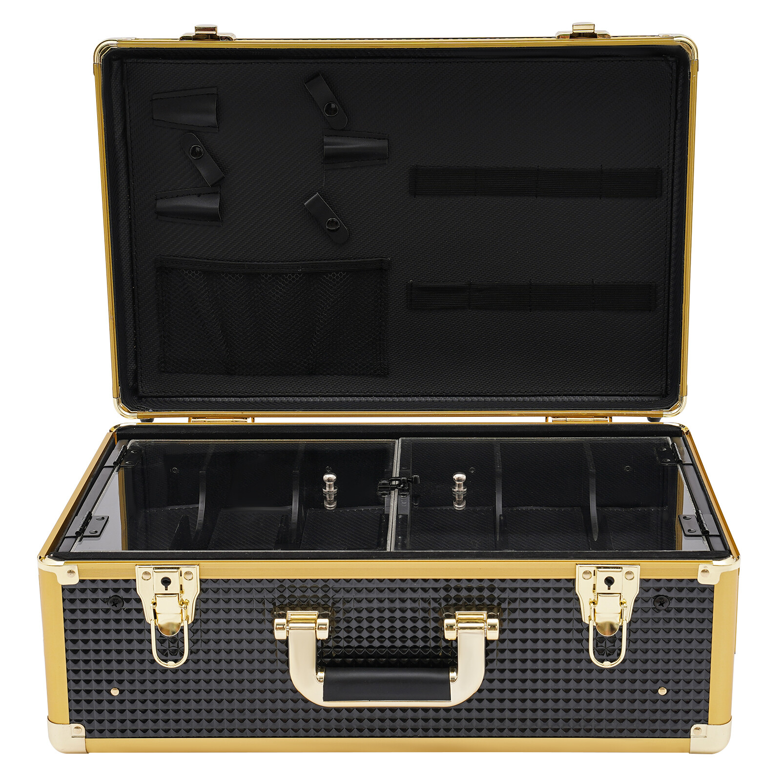 Barber Tool Box Case Organizer Storage Barber Carrying Case with Locks & Keys