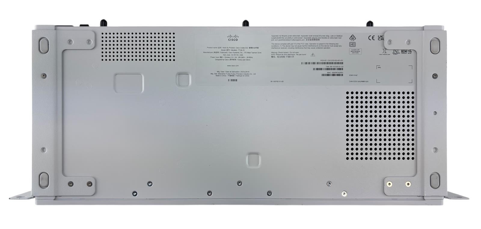Cisco TTC6-15 Codec EQ CS-COD-EQ-K9 V01 w/ Rack Ears