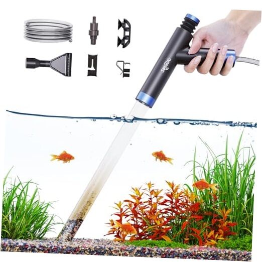 Aquarium Siphon Pump Gravel Cleaner, Fish Tank Vacuum Gravels Cleaning Regular