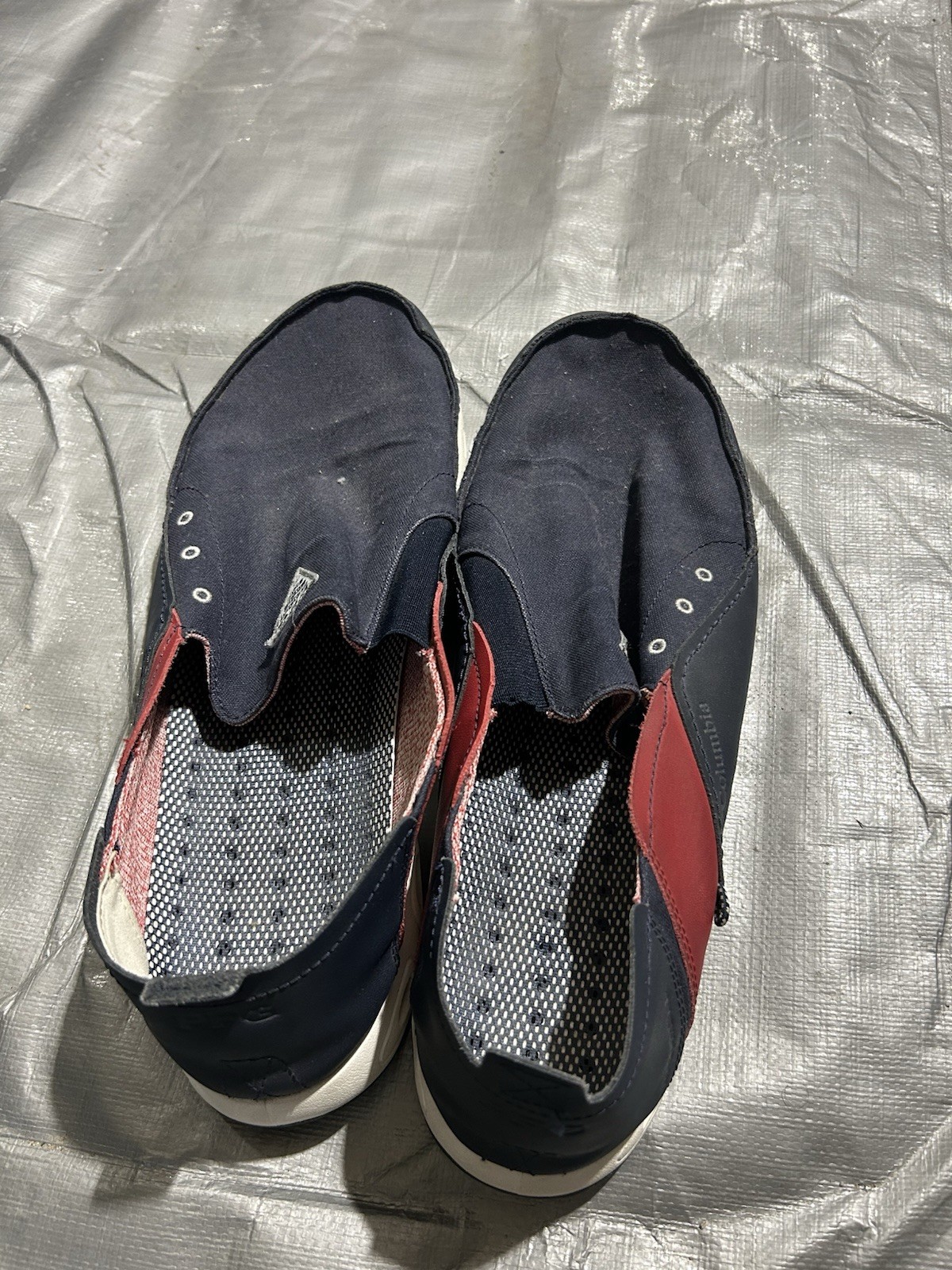 Mens Columbia PFG Fishing Shoes Navy Size 16 Wide