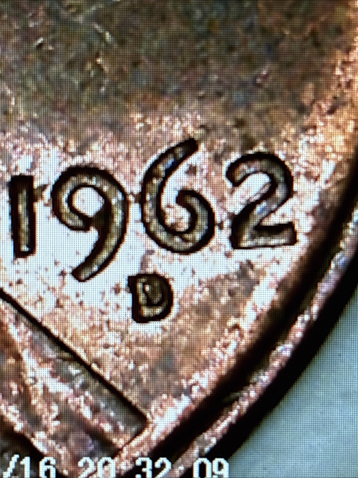1962 Error Penny L On Rim In Liberty Denver Mint Nice Coin error date filled D
