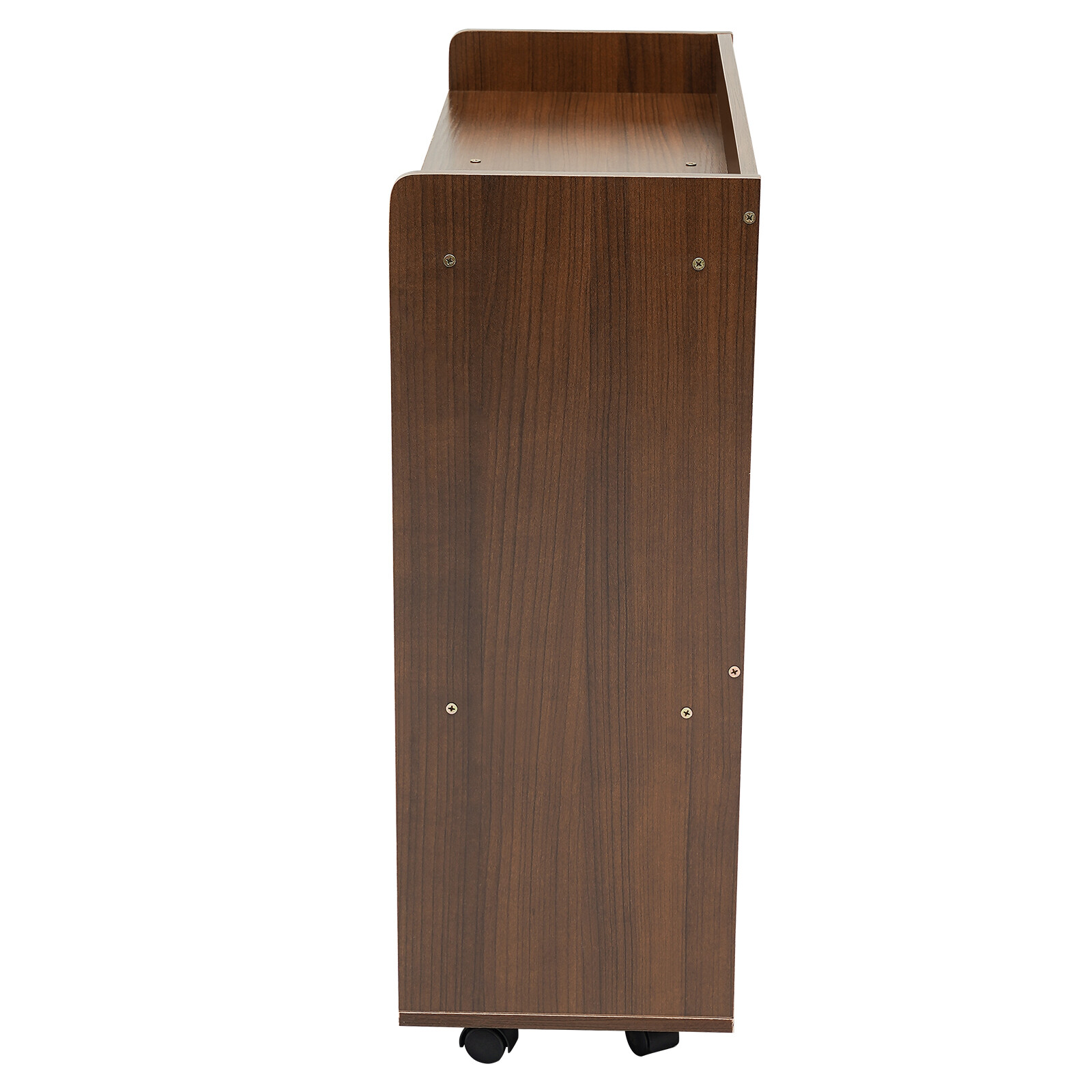 Rolling Printer Stand W/ Three-section Storage Office Filing Cabinet For Office