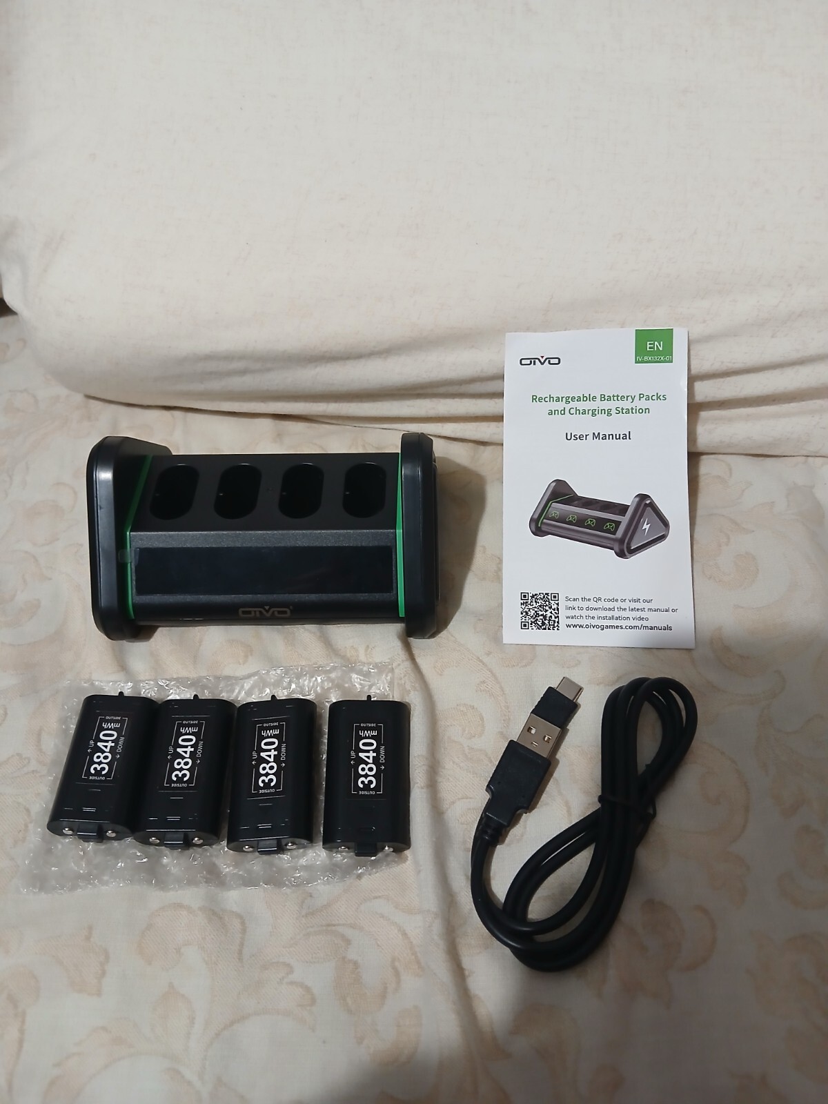 Rechargeable Battery Pack for Xbox Controller, 4 Packs 1500mAh Rechargeable Cont