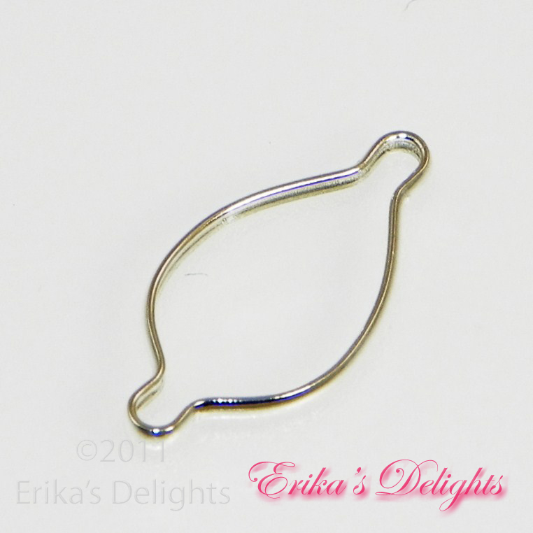 ( 6x4 - 12x8 )  PEAR 2 Ring Wrap Tite Sterling Silver Setting