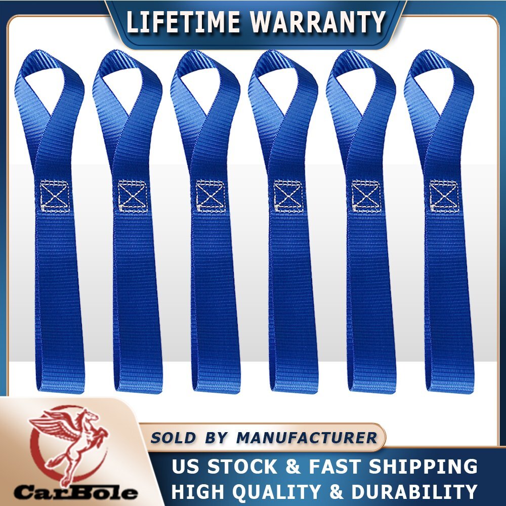 6Pack Soft Loop Tie Down Straps Lashing Heavy Duty Motorcycle Handlebar 4500LBS