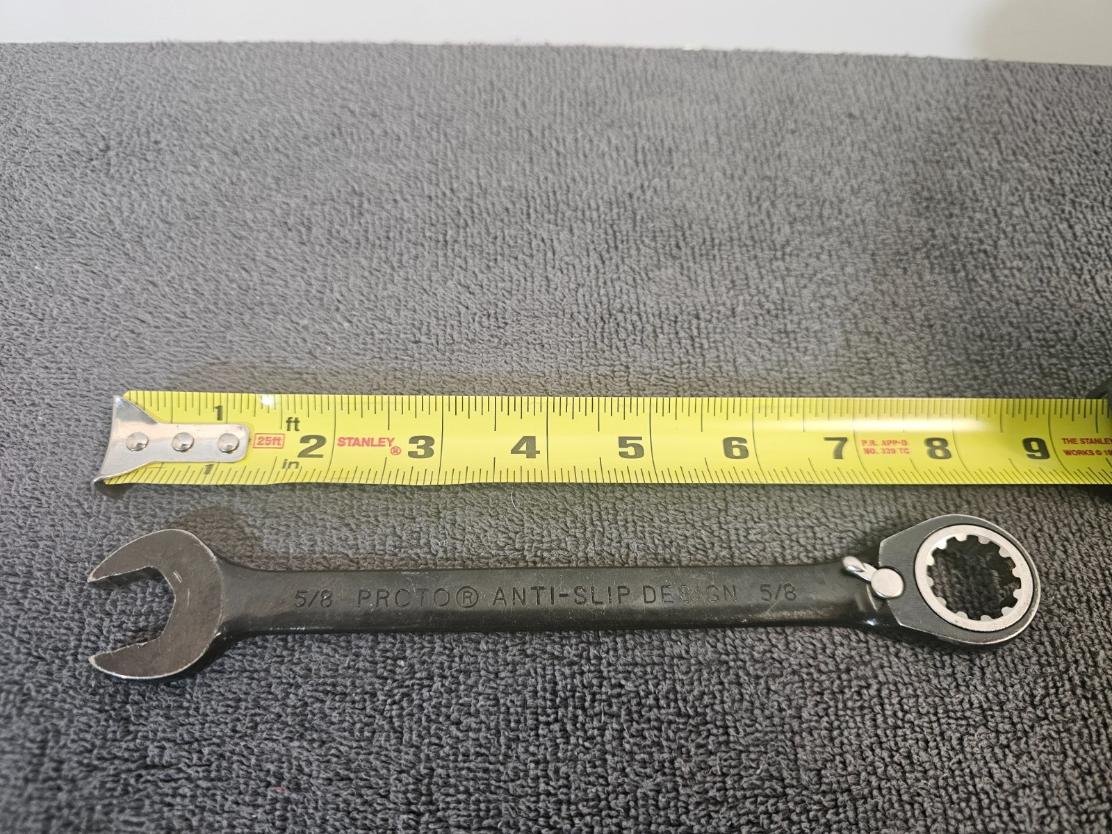 Proto Tools USA, Reversible Combo Ratchet Wrench 5/8in, Black Chrome, SCV20