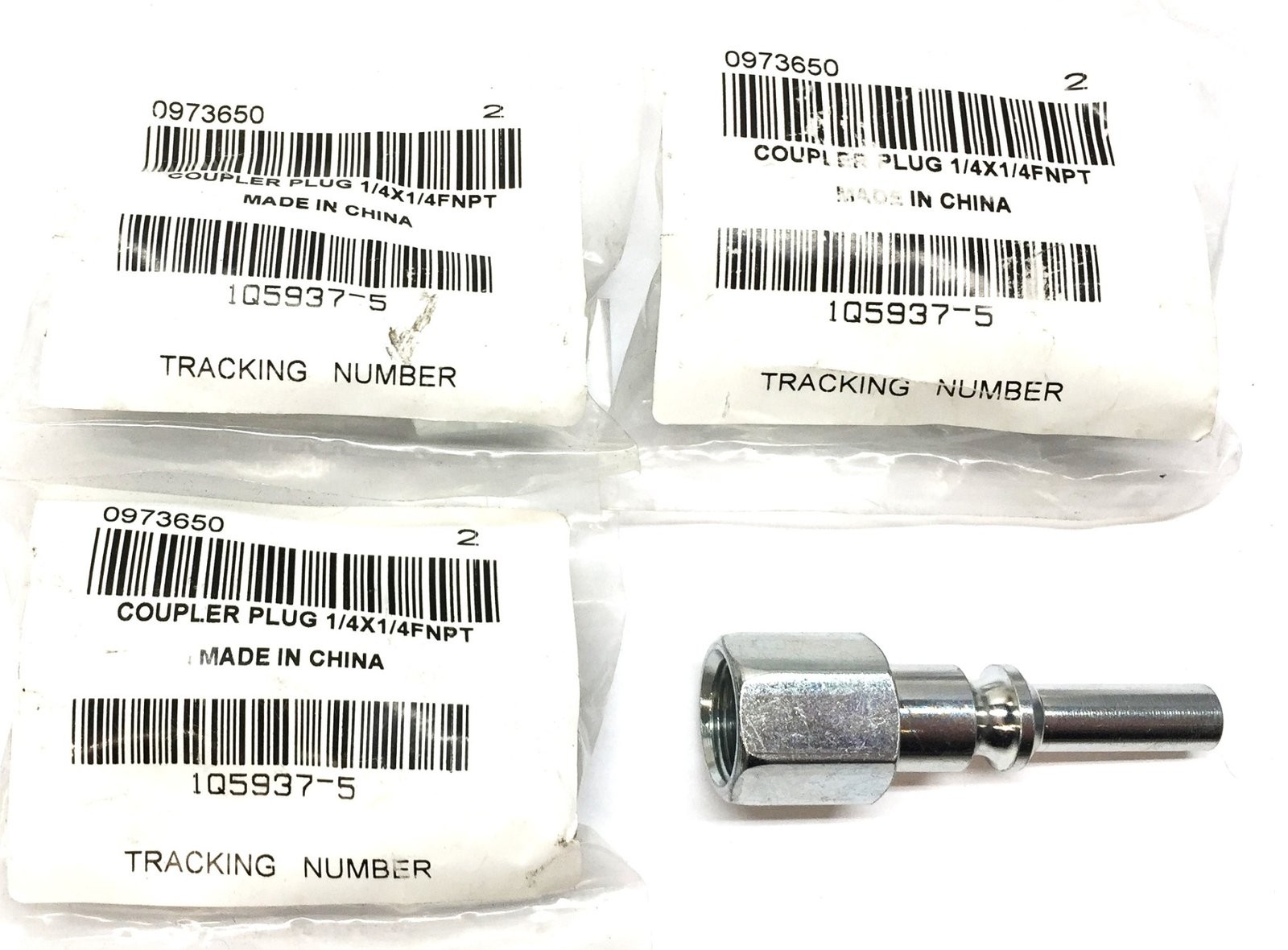 Unbranded 1/4" x 1/4" x 1/4" FNPT Coupler Plug 0973650 [Lot of 7] NOS