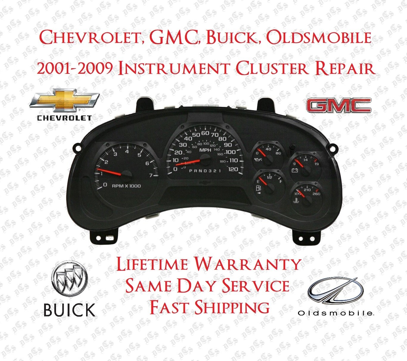 GMC ENVOY INSTRUMENT CLUSTER REPAIR SERVICE