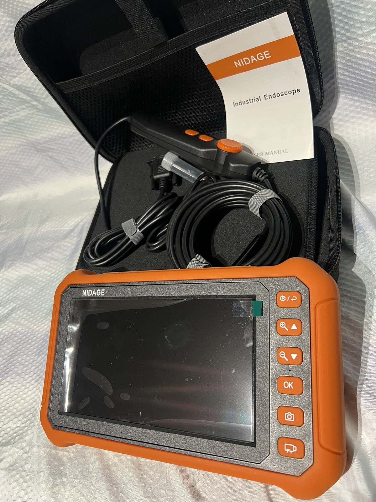 Industrial Endoscope NIDAGE Model: A080.  7”screen With Case , Waterproof New