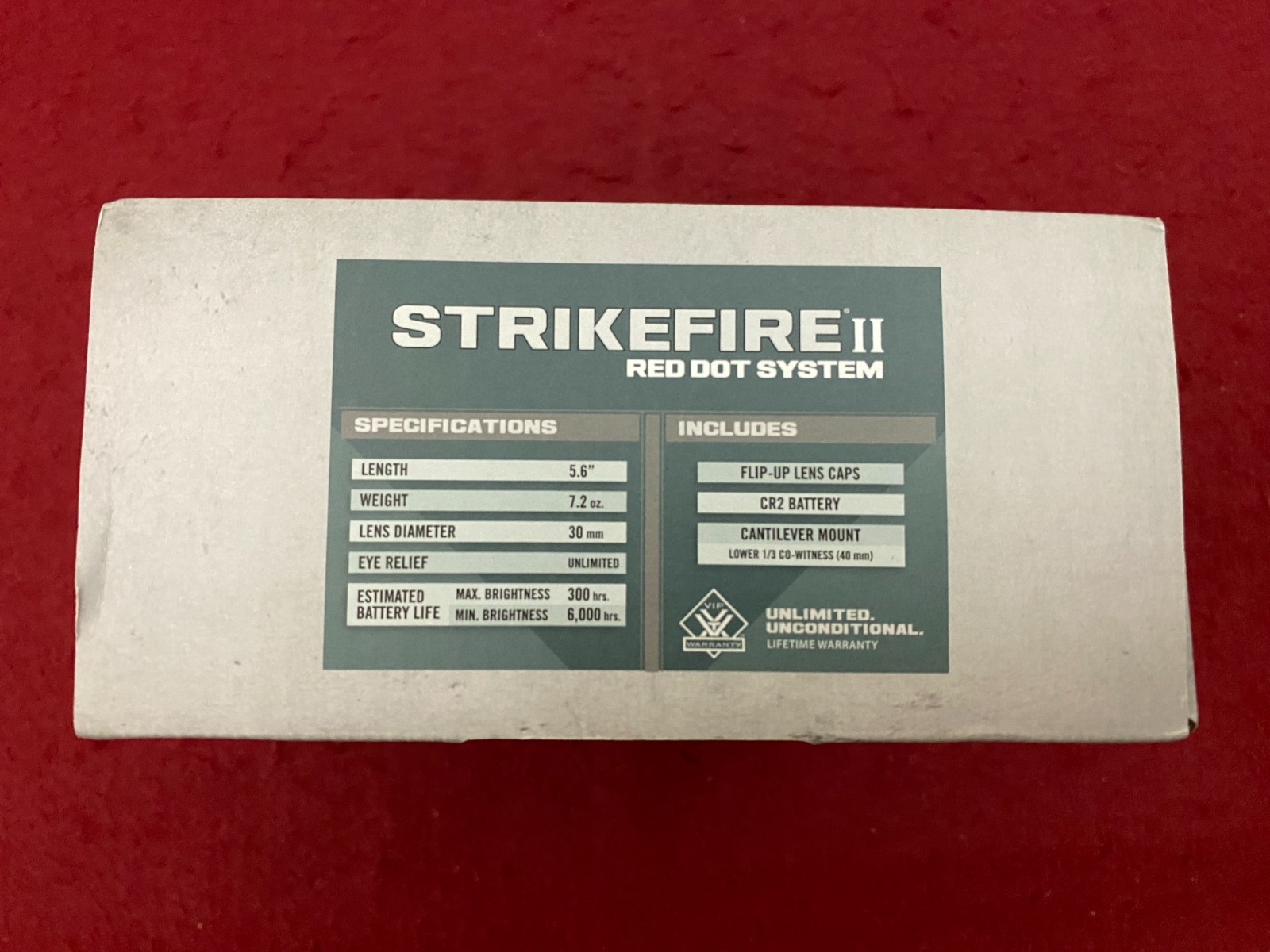 Vortex Optics Strikefire II 4 MOA Red Dot Sight red/green
