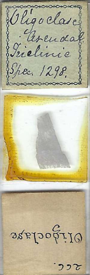 Oligoclase (Triclinie) from Arendal Norway Petrographic Microscope Slide