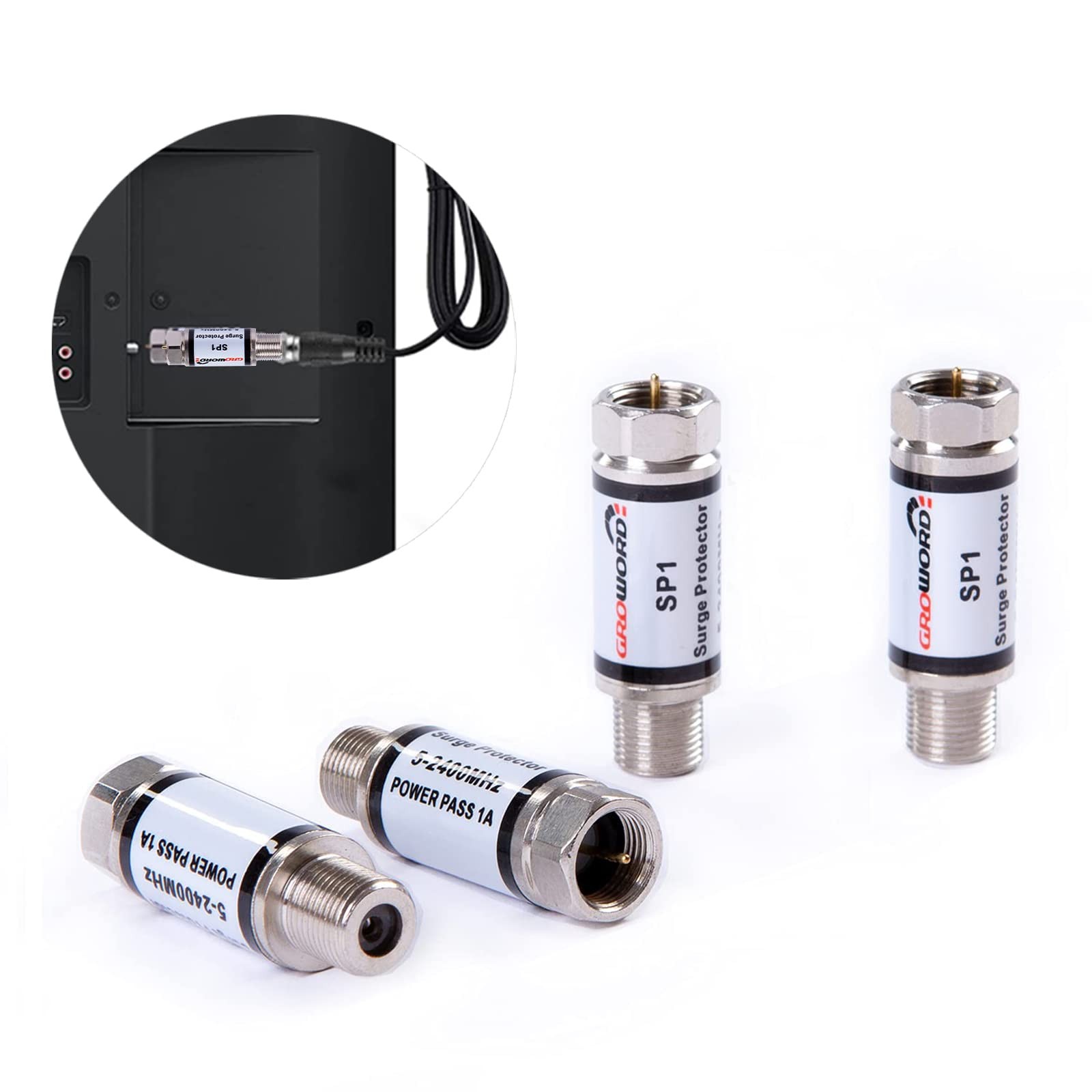 4 Pcs Coaxial Surge Lightning Protector/surge Suppressor for Protector Satellite