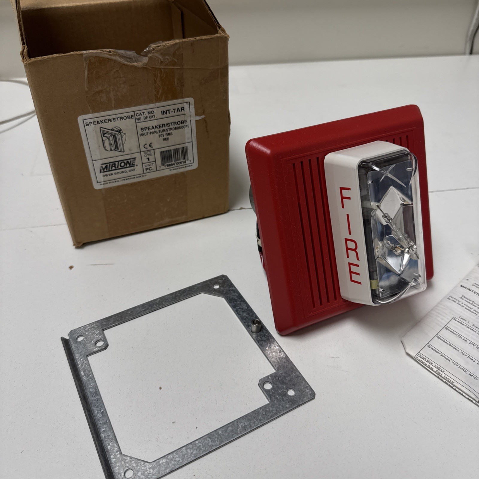MIRTONE EDWARDS INT-7AR RED Speaker Strobe 70v RMS VERY HEAVY DUTY