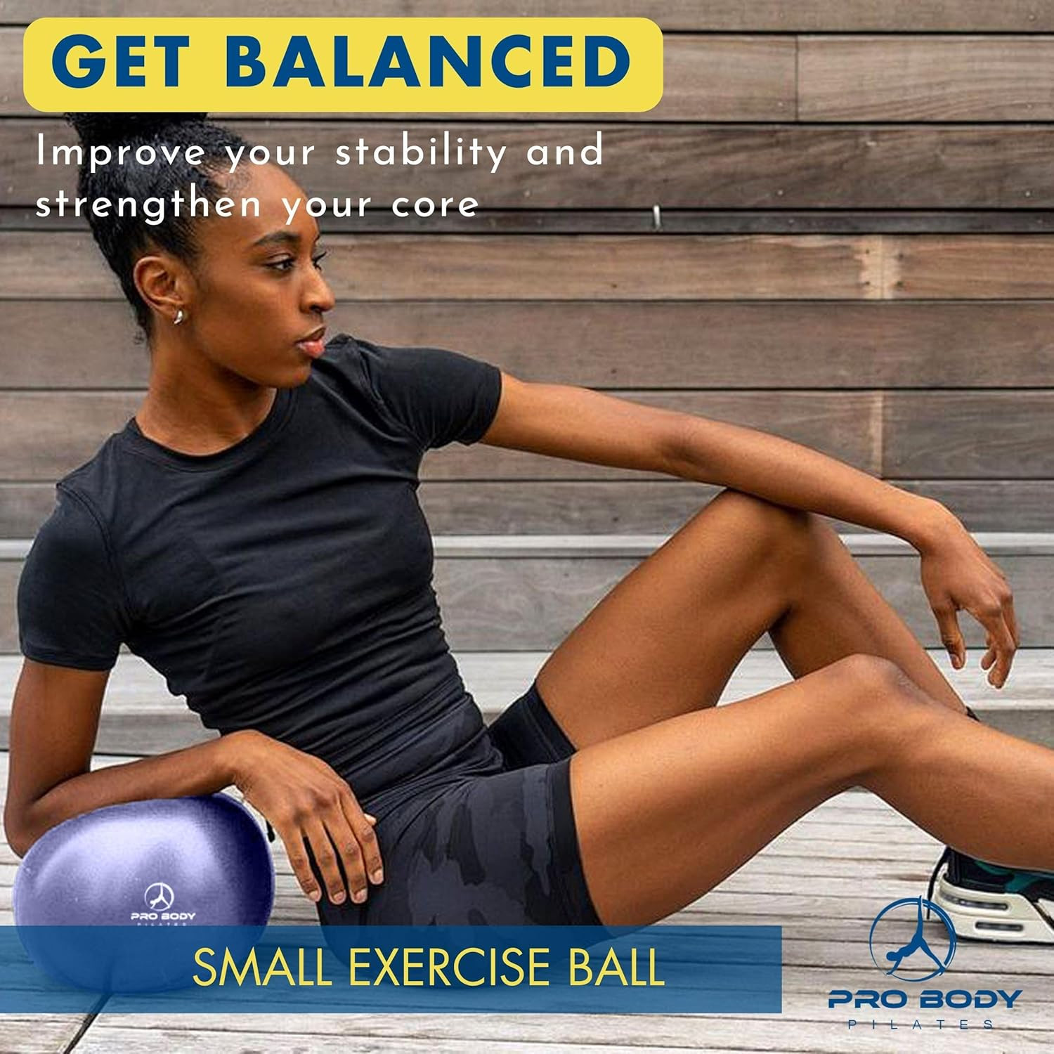 9 Inch Pilates Ball - Small Exercise Ball for Stability, Core, Barre, Yoga