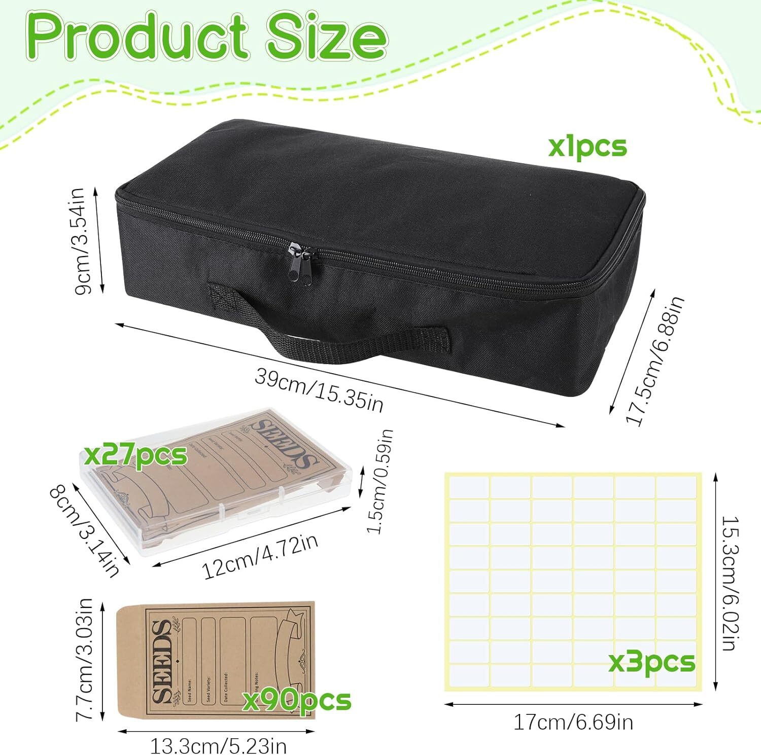 27 Slots Seed Storage Organizer Box, Garden Seed Packet Organize